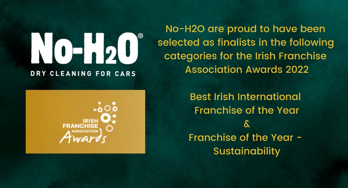 iwaterless's tweet photo. No-H2O was named as a finalist for two prestigious franchise awards through The Irish Franchise Association. We are honored to be up as a finalist for Best Irish International Franchise of the Year &amp; Franchise of the Year – Sustainability.
Announcement: https://t.co/Kij2aUmFon https://t.co/ynnUjEGZHa