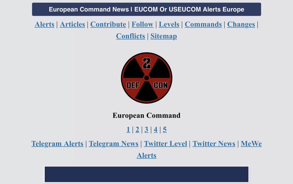 AntonBoym's tweet image. Kremlin Putin is going to use #nuke ☢️ weapons !
#NATO moved danger ⚠️ level in Europe to #defcon2 - Fast Pace (same level as in Caribbean crisis).
#UkraineRussiaWar #PutinInsane #PutinSatan 
👉 defconlevel.com/european-comma…