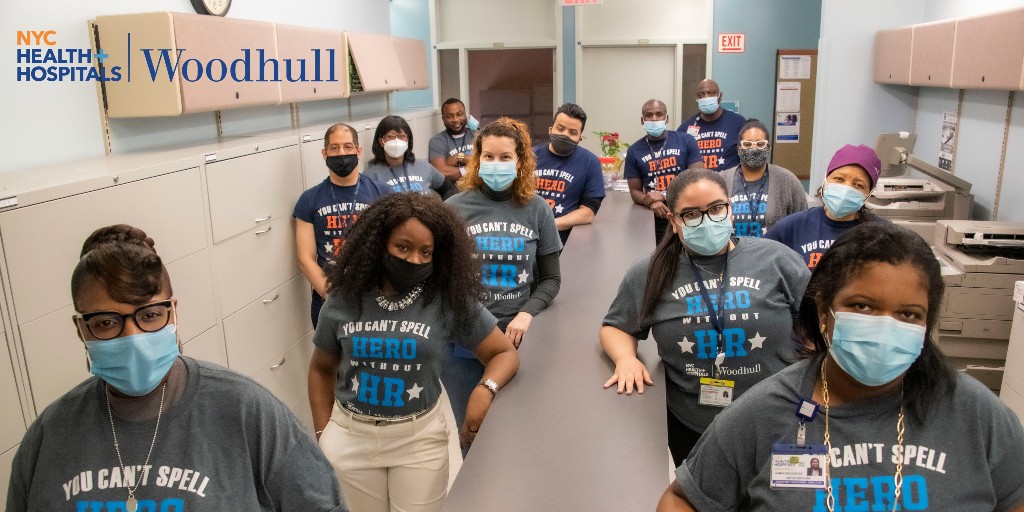 NYCHealthSystem's tweet photo. As Health Care Human Resources Week comes to a close, here's a shoutout to our amazing HR staff at NYC Health + Hospitals/Woodhull #inBrooklyn. Thanks for all your hard work!
#HumanResources
#HCHRWeek https://t.co/tEPYvFSuTw