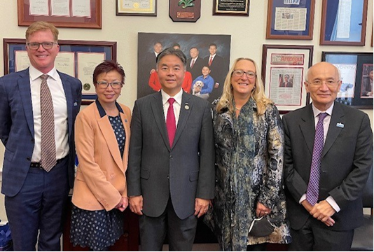 UCLAadvocacy's tweet photo. Thank you @reptedlieu for meeting with @UCLAalpert, @EileenStrempel, @rogerwakimoto, @UCLAINTL and UCLA Humanities to discuss art, humanities, language, culture, financial aid, and research funding! #UCLAinDC #UCinDC #HAD22 #TitleVI https://t.co/MU98Fzik4c