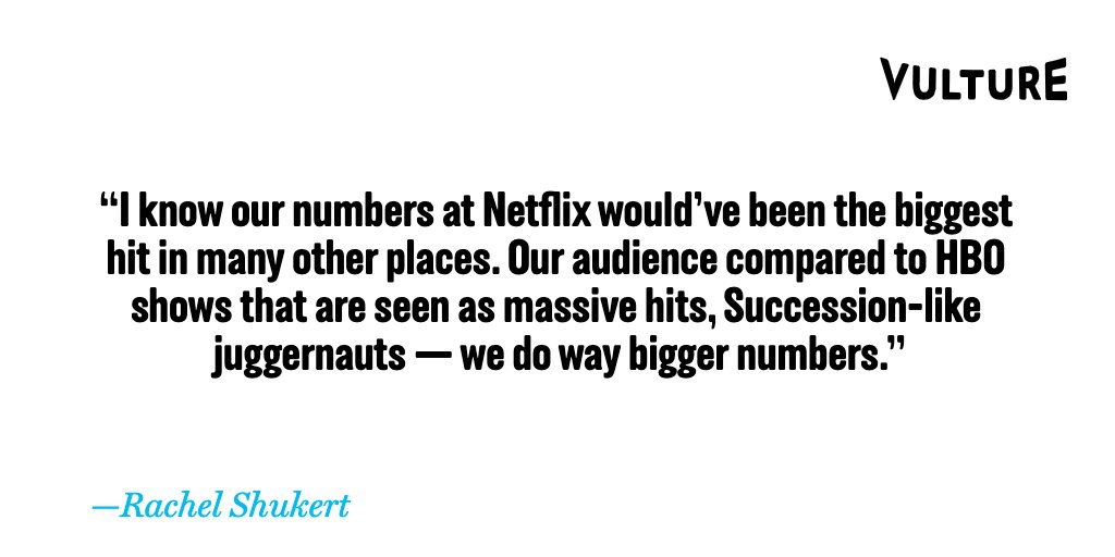 "[At Netflix], they want people to watch it a certain way, and they want shows that people will watch that way — not shows that people want to watch in their own way" —<a href="/RachelShukert/">Rachel Shukert</a> vult.re/34PEAkA