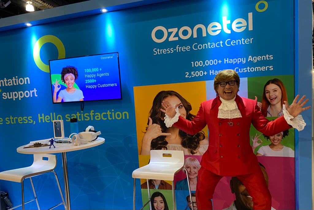 Ozonetel's tweet photo. Did @austinpowers just visit our booth? 🤓

You should drop by and possibly catch a selfie with him! 
#cce #callcontactus https://t.co/Wgf9sW87dH