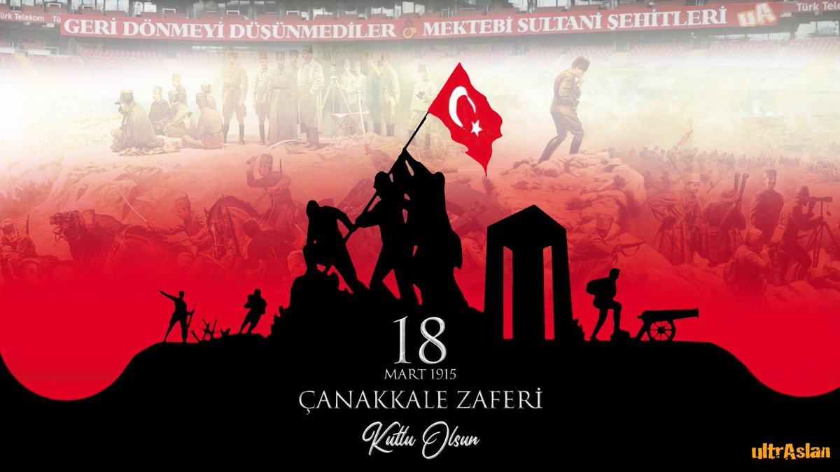 18 MART ÇANAKKALE ZAFERİMİZ KUTLU OLSUN!

Eşsiz mücadeleyle bizlere unutulmaz bir mirası, “VATAN AŞKINI” bırakan “ÇANAKKALE GEÇİLMEZ!” destanını yazan Başta Mustafa Kemal ATATÜRK ve silah arkadaşlarını, tüm şehitlerimizi saygı, minnet ve rahmetle anıyoruz.

#ultrAslan