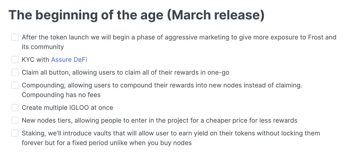 FrostProtocol's tweet photo. Here are the plans for this month 🔥 https://t.co/7V4kkYWGGA