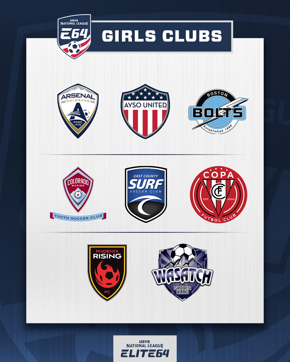 NationalLeague's tweet photo. We're very excited to welcome the next 9⃣ boys clubs and 8⃣ girls clubs to Elite 64! Let's go! 🙌

➡️ https://t.co/9j9diPSy27 https://t.co/9M8P5x9g6a