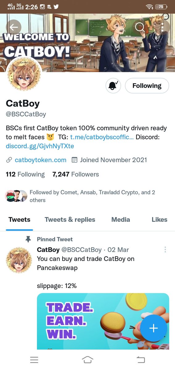 yasirrazi6's tweet photo. @travladd @BSCCatBoy @blockchain
@crypto1990 @travladd  @BSCCatBoy 

#BSC #BNB   #BTC   #ETH #Airdrop  #NFT #BabyDogeCoin #Binance   #NFTCommunity #Catboy #Catboybsc https://t.co/5QrC3d5Em1