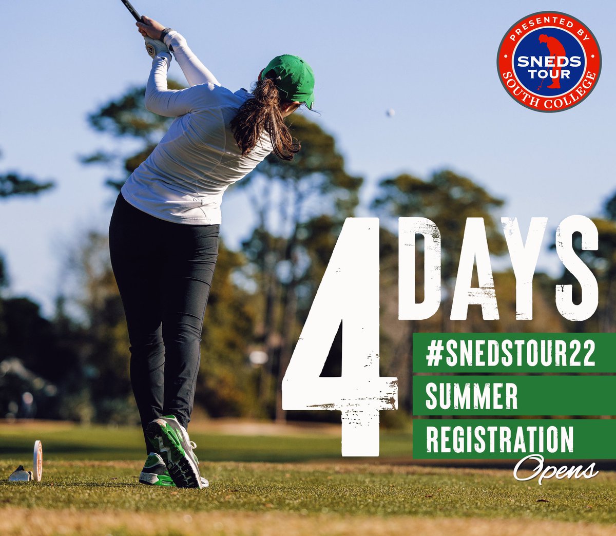 It’s an all green kinda day ☘️☘️ 

We are only four days away from the opening of #SnedsTour22 Summer Tournament registration! 

Make sure you have your membership and are ready to go 👉🏽 snedstour.org