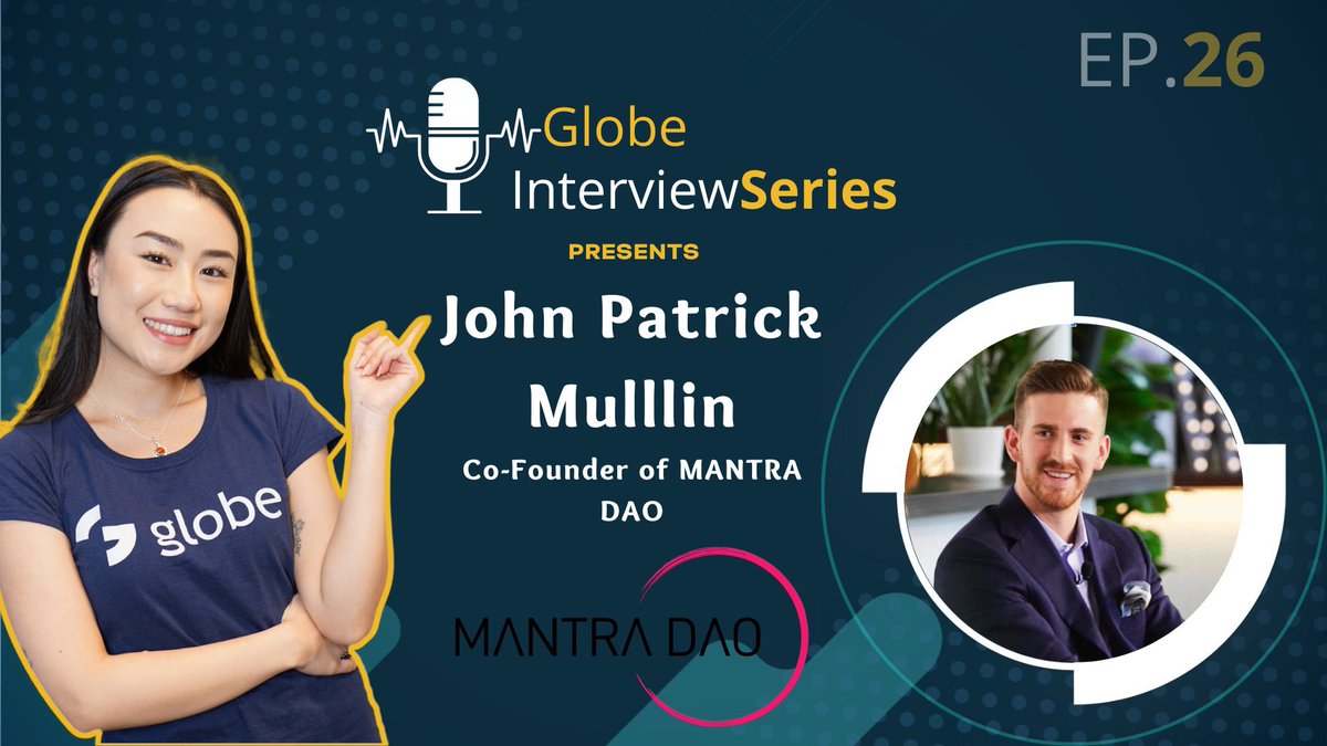 globedx's tweet photo. 🎞️EP26 Now Live!

Through @MANTRADAO and $OM the founder @jp_mullin888 is giving financial freedom back to the people. Listen to this leading name in #Defi as he explains a future of the #blockchain 

Watch Now
https://t.co/CuMUNxGSue

Read Here
https://t.co/ZlAEk7kZpZ https://t.co/XeaEvCujqr