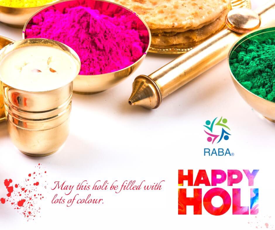 RABAFoundation's tweet photo. Holi marks the triumph of good over evil! Have a colorful holi!

#holi #holi2022 #holifestival https://t.co/IyhjnMW7PS