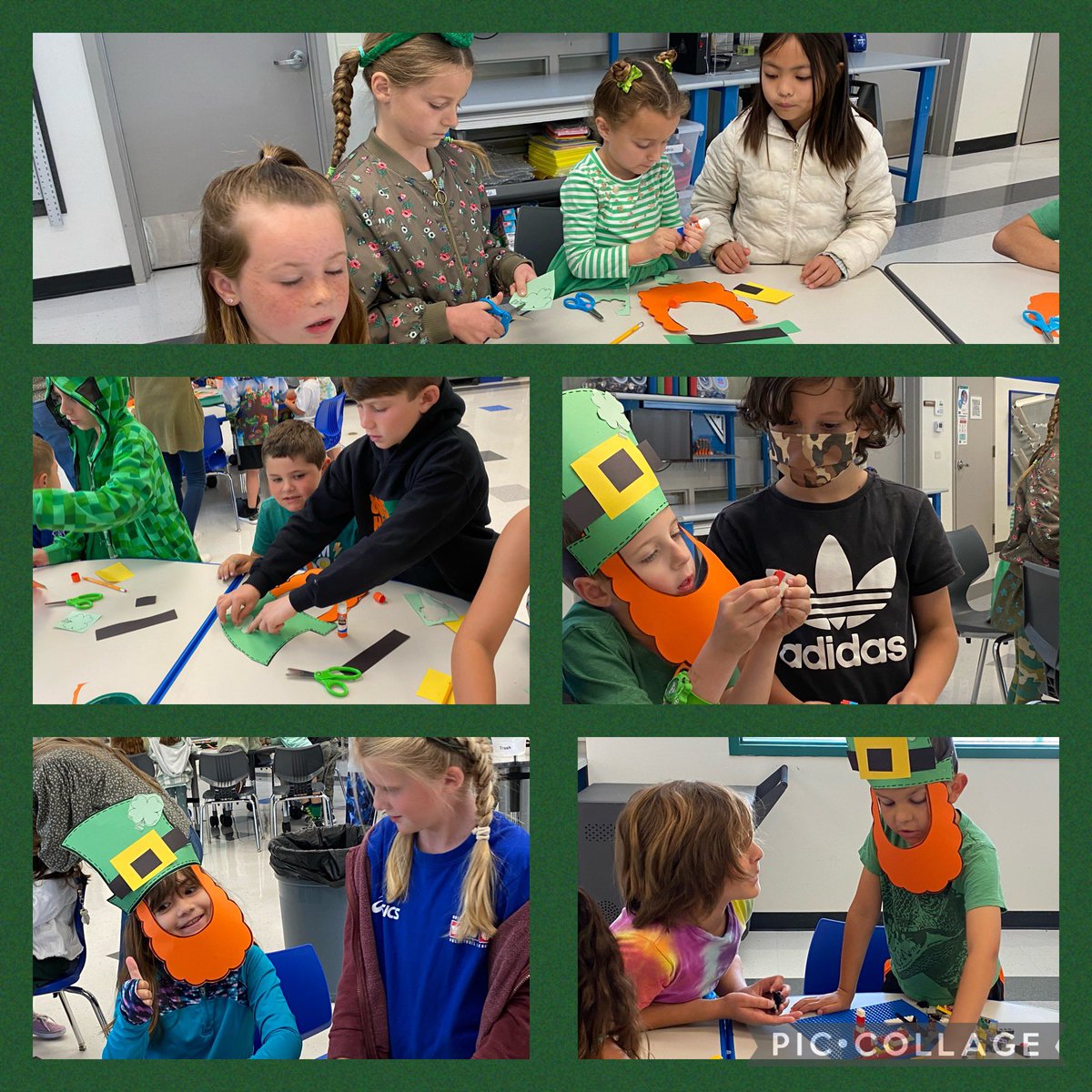 Fun day in the MakerSpace! <a href="/TLSHawks/">Tierra Linda School</a> third graders celebrated St. Patrick’s day, helping their little buddies create leprechaun hats.<a href="/PVSDCamarillo/">PVSD Camarillo</a> #Hawkpride #PVProud