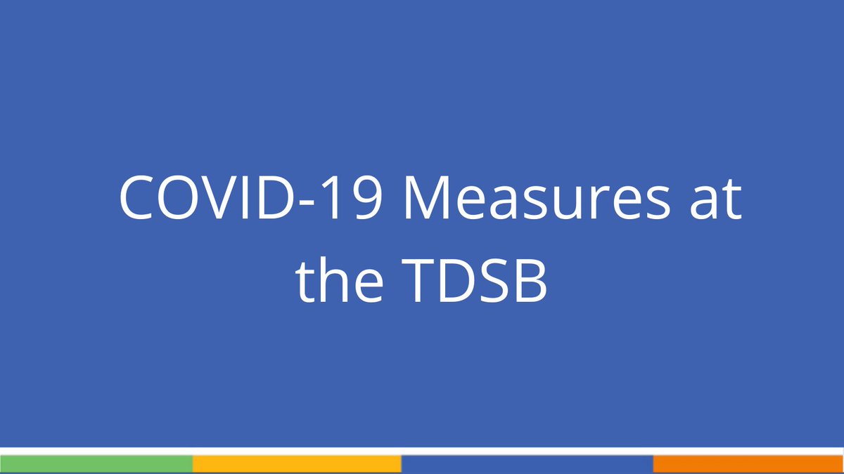 As we head back to school following March Break, we remain committed to supporting a healthy, safe and respectful environment for all students and staff.  Please see the latest update on the COVID-19 health and safety measures at the TDSB here – bit.ly/3ihIqpK