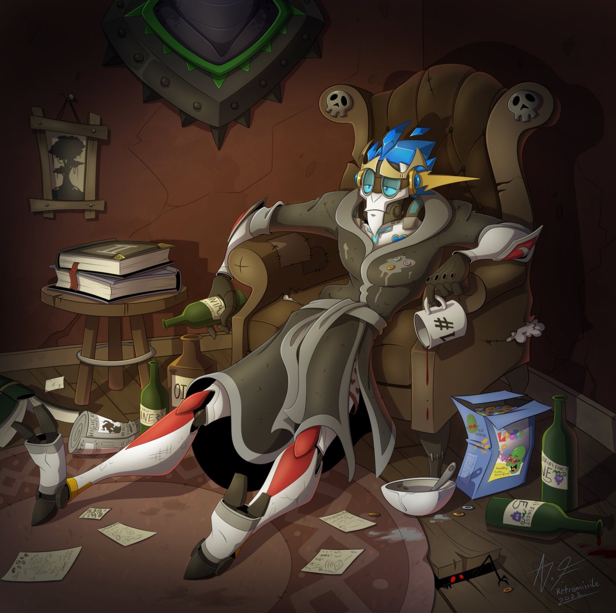 retromissile's tweet photo. Sometimes Zero has his dark day and horrible memories haunt his mind. Luckily it's impossible to meet him like this, since he prefers to stay home until he feels better.
#Wildstar #WSRP #Mechari https://t.co/M2VXrst8BC