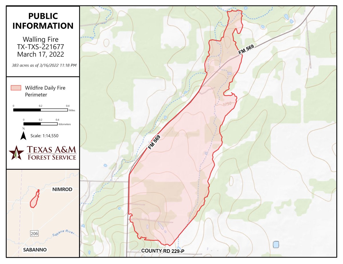AllHazardsTFS's tweet photo. Update: the #WallingFire in Eastland County remains 383 acres and 95% contained. #txfire https://t.co/Fw3x98FVJL