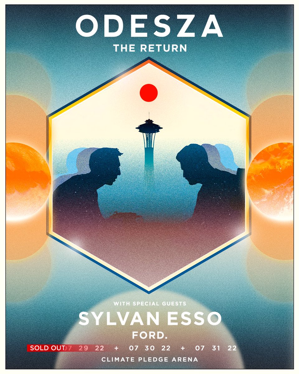 We present Night 3. 07.31.22. Pre-sale starts today at 4 PT, pw: SEATTLE.

odesza.co/thereturn