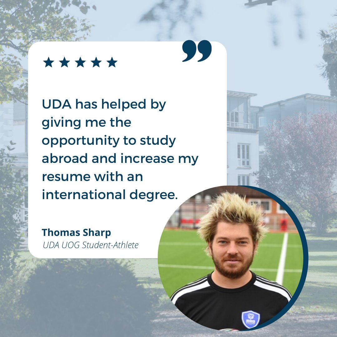 UDAUKSOCCER's tweet photo. Taking the leap to study in the UK gives you a great head start in your future career. Since your degree is focused with hands-on learning, you'll be prepared for the job force quicker than your peers. #UDAUOG #ExperienceUDA @uniofglos https://t.co/wtTevWkM5Y