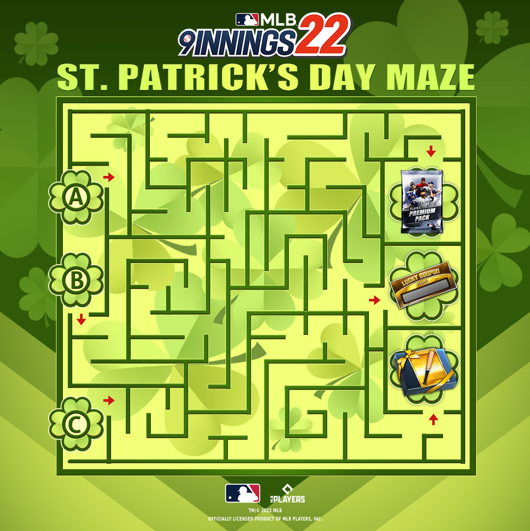 Hey Everyone!

Happy St. Patrick’s Day!
Choose 1 Clover (A, B, or C) with your team name!

[Possible Rewards]
Premium Player Pack x1
Gold Gear Draw x2
Gold Lottery Ticket x2

[How to Participate]
-Choose 1 clover (A~C).
-Reply or RT an Alphabet with your Username
EX: A/Username