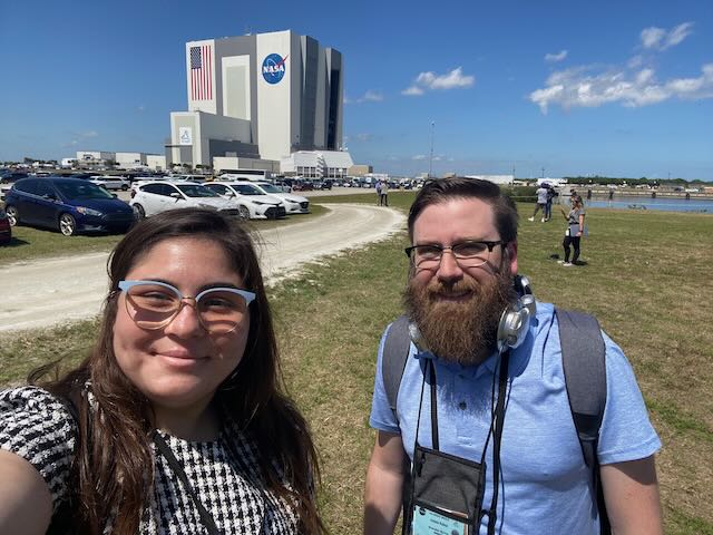 Central Florida Public Media (@cfpublicmedia) on Twitter photo Our space team of <a href="/SpaceBrendan/">Brendan Byrne</a> and intern <a href="/beatriz_ucf/">Beatriz Oliveira</a> are covering the rollout of NASA's newest moon rocket. Tune in to <a href="/MorningEdition/">Morning Edition</a> tomorrow and <a href="/AWTYspace/">Are We There Yet?</a> next week for their coverage. Our space team of <a href="/SpaceBrendan/">Brendan Byrne</a> and intern <a href="/beatriz_ucf/">Beatriz Oliveira</a> are covering the rollout of NASA's newest moon rocket. Tune in to <a href="/MorningEdition/">Morning Edition</a> tomorrow and <a href="/AWTYspace/">Are We There Yet?</a> next week for their coverage.