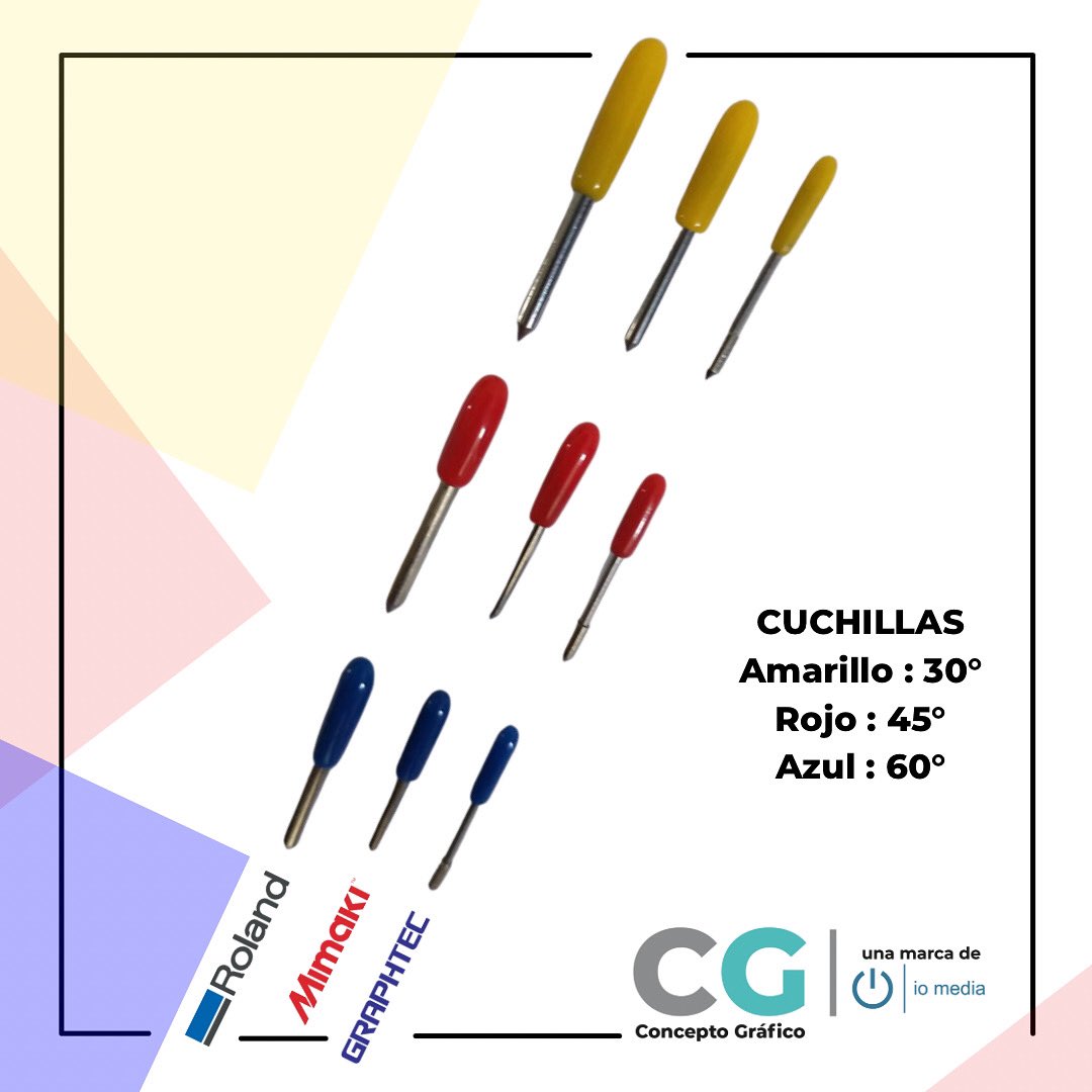 ConceptoGrafmx's tweet photo. Tenemos las cuchillas para plotter que necesitas, acércate a nosotros 🗡✨.

🖥 https://t.co/0I3eSByww0

#conceptográfico #cuchillas #plotter #corteconplotter #rotulacion #anuncios #publicidad #artesgraficas #diseñografico #graphtec #mimaki #roland #insumos https://t.co/p1rMRaq0tJ