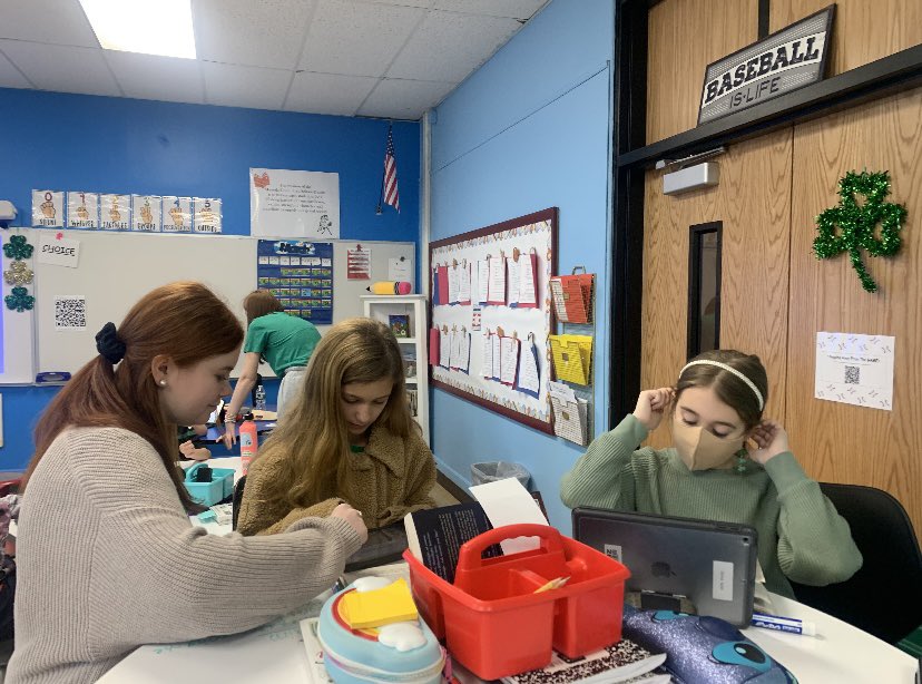 Learners are practicing close reading skills by participating in group discussions &amp; answering check-in questions with our whole class novel, Freedom Train! <a href="/MineolaMS/">Mineola Middle School</a> <a href="/Allabouttheyet/">Jenna Cavuto</a>