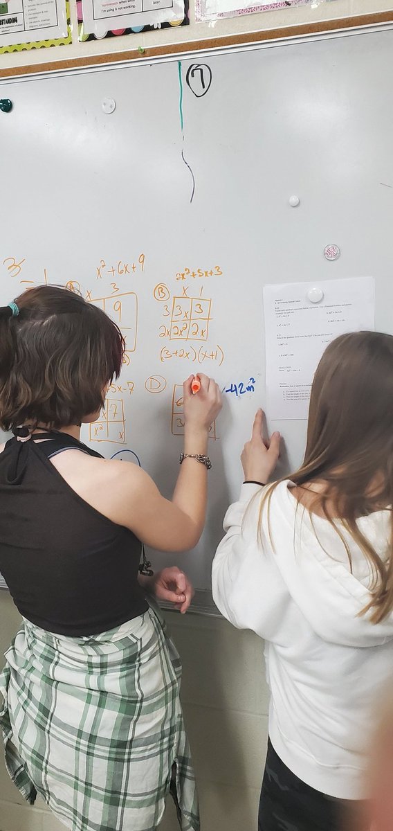 <a href="/Kristin15468077/">Kristin</a> teaching students how to factor using vertical surfaces. Every student was out of their seat &amp; ENGAGED. <a href="/TV_Vikes/">Teays Valley Schools</a>