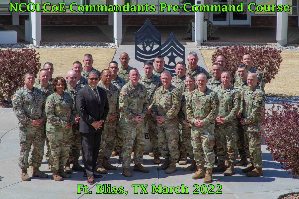 jjortizjr63's tweet photo. Congratulations to NCOLCoE-CPCC attendees knowledge gained will assist them in having a successful tour as NCOA Commandants and Deputy Commandants.  @NCOLCoE @CSM_Schmidt @Michael11293782 @SGM_Madrigal @mildred37663916 https://t.co/qInQKbYXaf