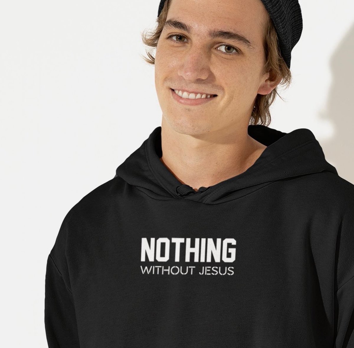 CausiousBrand's tweet photo. Causious ‘NOTHING WITHOUT JESUS’ Hoodies and Tees at https://t.co/Z2rilAfdek 
#causious #causiousbrand #nothingwithoutjesus #hoodies https://t.co/N21D3BByze