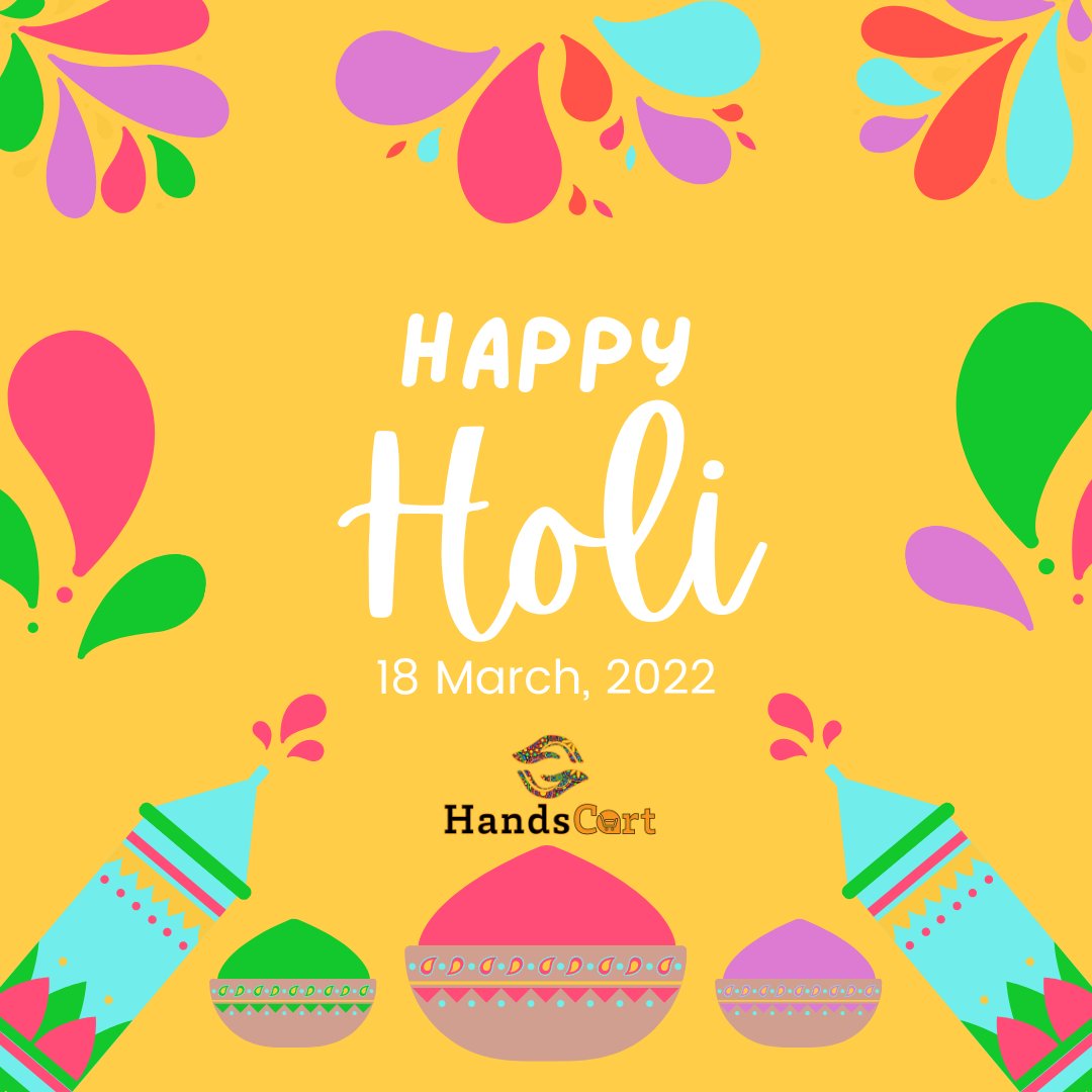 Handscart's tweet photo. Wish you all a very Happy Holi- Have a colorful Holi. 

Handscart https://t.co/aLQJKvorzQ