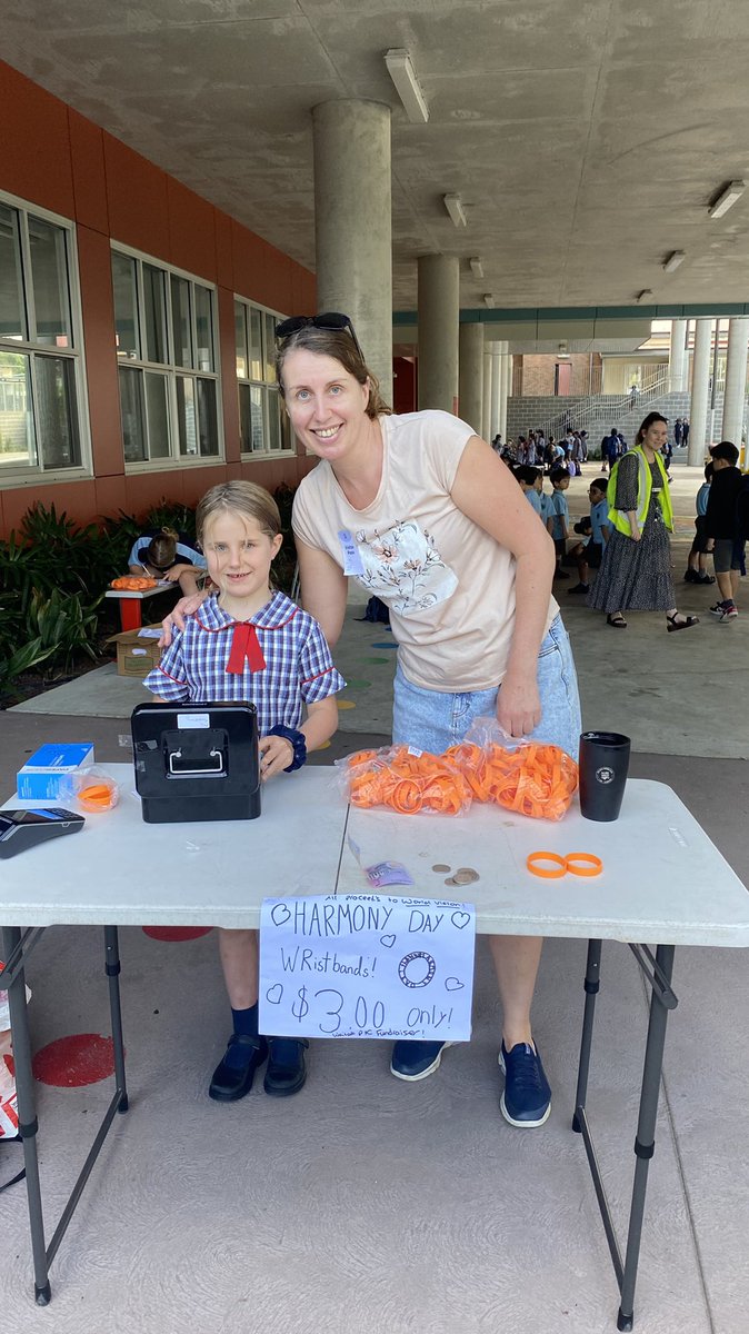 We have Harmony Day bracelets for sale. ‘Everyone belongs at Waitara’ 
The money goes to supporting our world vision children that we sponsor.