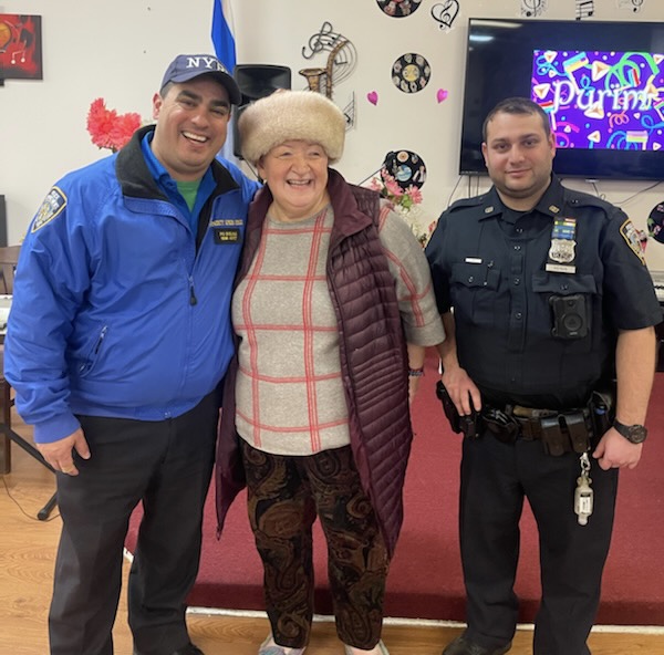 NYPD60Pct's tweet photo. Your 60 Precinct Community Affairs and Neighborhood Coordination Sector ‘A’ Officer’s educating seniors on Senior Scams at the #Maaser Day Care Senior Center. Special thank you to Be Proud Foundation for inviting us to this event. #NYPDConnecting https://t.co/1OOKtJo7j9