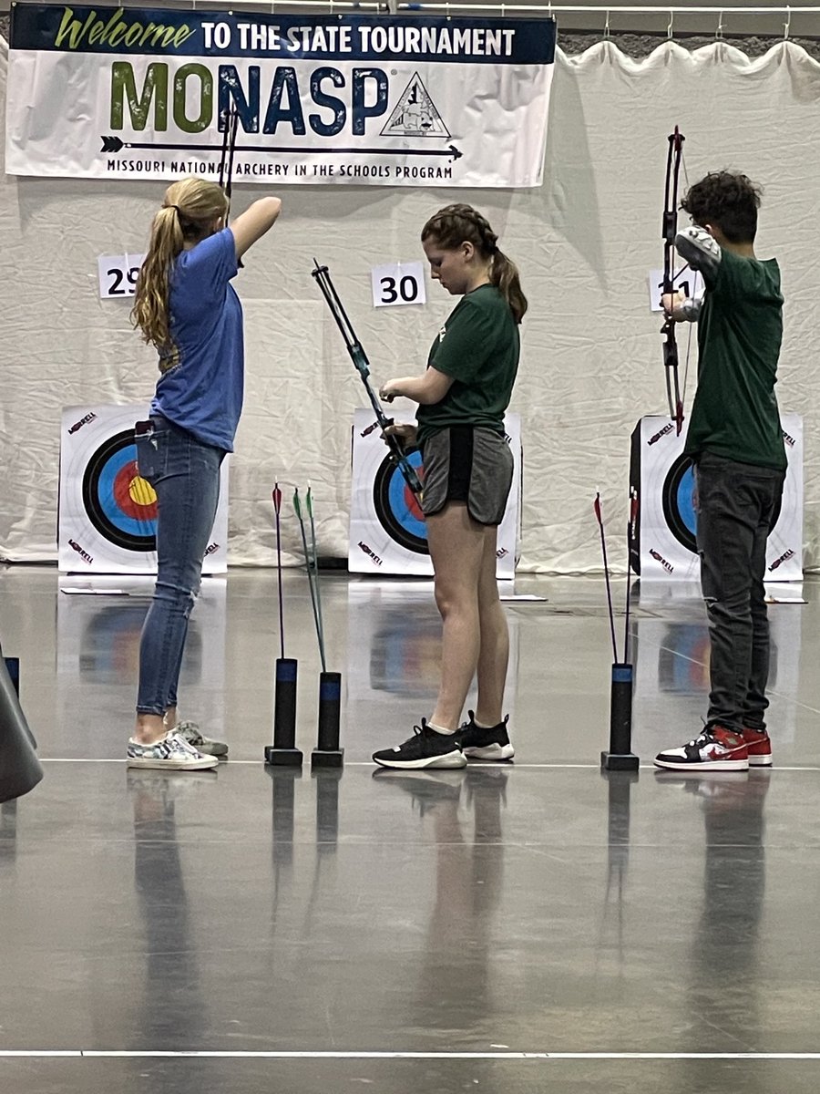 CoachMcDonald_'s tweet photo. Congrats to Anna and Jose for outstanding shooting at the MONASP State Archery Tournament! #JarrettPride ⁦@JarrettTrojans⁩ https://t.co/CzRGh2ZooE