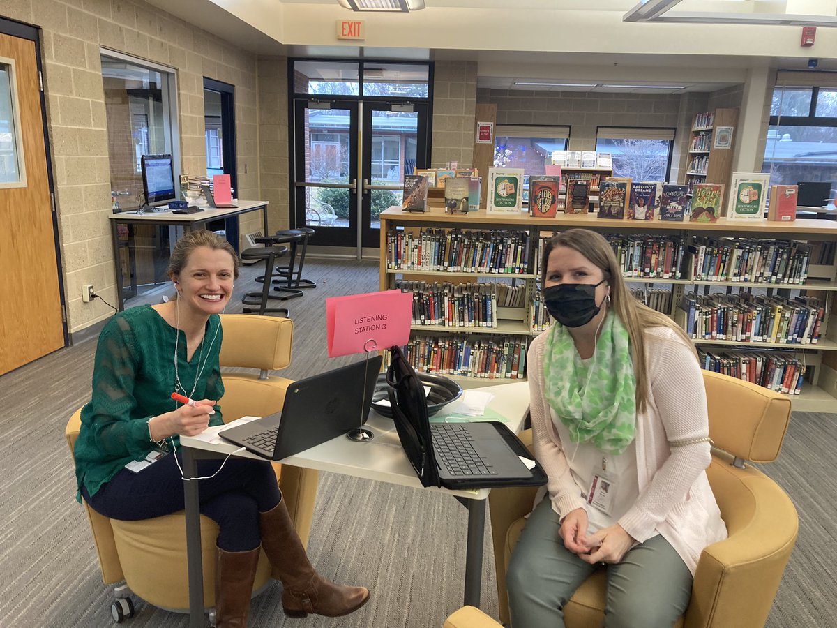 FarmingtonIAR's tweet photo. 7th grade language arts students completed their submissions for the NPR Podcast Challenge. We hosted listening sessions as a wonderful celebration of learning. @katiemseymour @IarLibrary https://t.co/o4WkixljoS