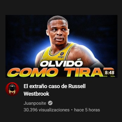 BlazersArgento's tweet photo. ZzZzzzzzzZzZzZzzzzZzzZZ

• Russell Westbrook: 43.2 (15.7)

Porcentaje de tiro de algunas estrellas de la NBA:

• Jayson Tatum: 43.9 (21.0)
• Stephen Curry: 43.7 (19.1)
• James Harden: 41.6 (15.6)
• Damian Lillard: 40.2 (19.0)

Los anti-Westbrook mamarán. https://t.co/zuk0Xtf9NK