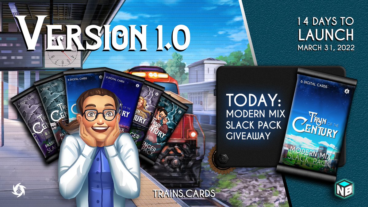 To celebrate the VERSION 1.0 release —🚂🚂
Giveaways everyday through 3/31!

Winner announced at Noon the next day.
1. Follow Us
2. Like this tweet
3. Quote Retweet + Tag 2 Friends
4. Comment Wax Address

#NFT #waxp #nftgiveaway #gamefi 
#NFTCommunity #nfts #NFTGame