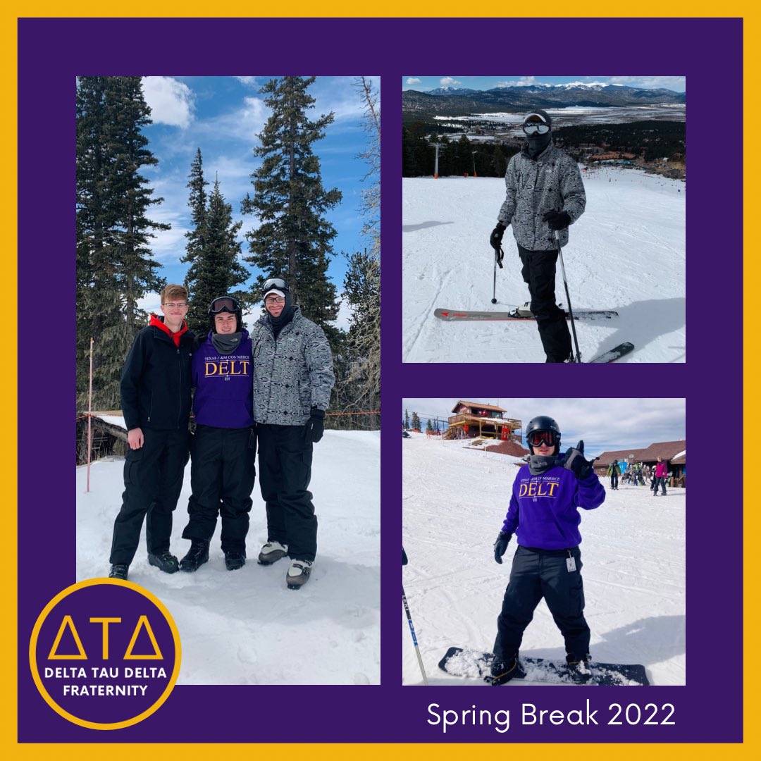 We hope everyone is having a great Spring Break! A few of our brothers hit the slopes and are having a blast in New Mexico! ⛷ #rushdelt #tamuc