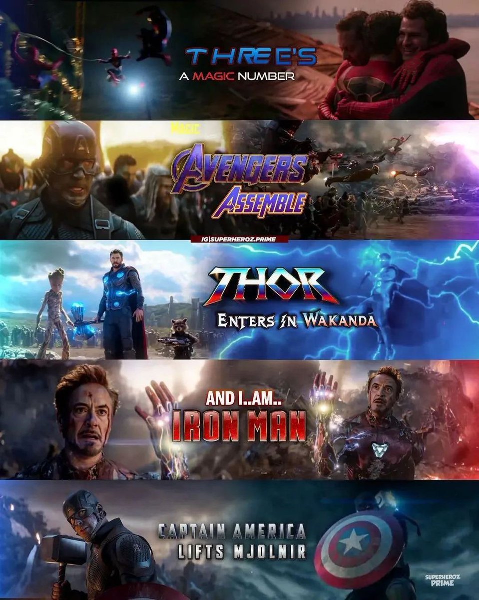 MarvelMultive's tweet image. Top 5 moments in the MCU!