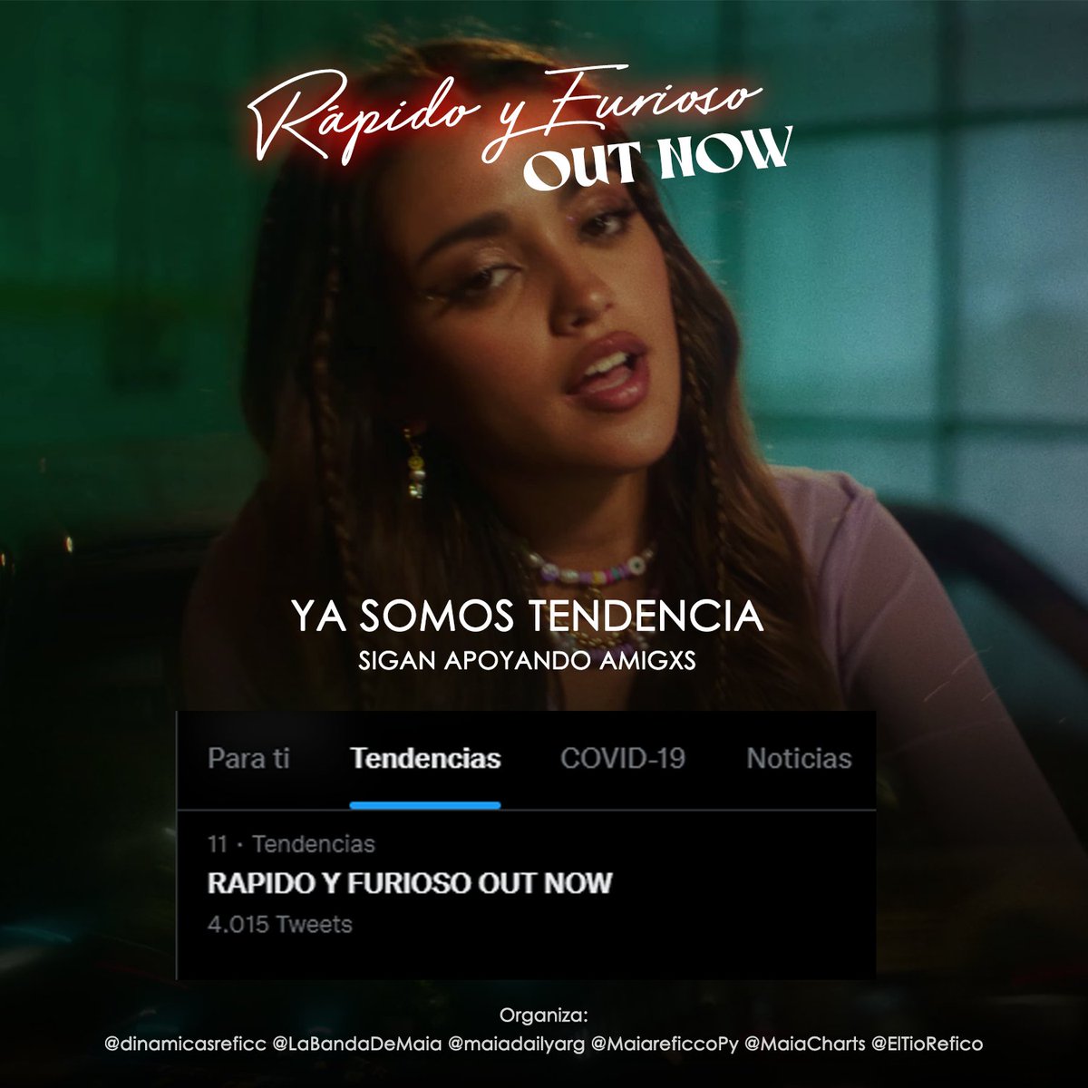 ElTioReficco's tweet photo. Ya somos tendenciaaa amigxs! @maiareficco 
Corran a youtube a reproducir el vídeoclip: https://t.co/bNVBTVDHdX

Sigan compartiendo con la tt
RAPIDO Y FURIOSO OUT NOW https://t.co/G5LthTdOJ1