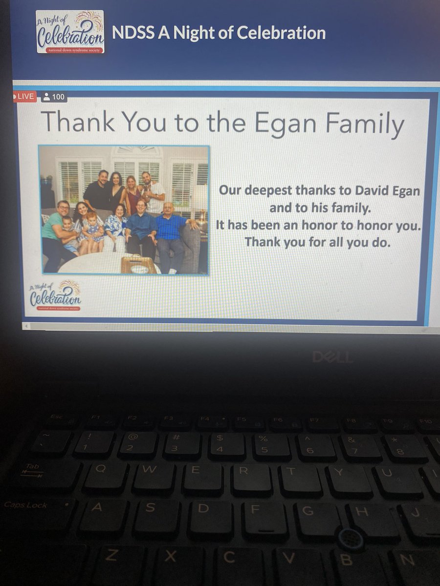 We may have been virtual but it is still so powerful to share David’s story! We were honored to have David Egan and the Egan family with us tonight. David you are a true champion for our community! #NDSSNOC22
