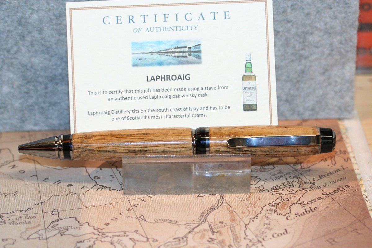 WitmerEnterpr's tweet photo. Excited to share the latest addition to my #etsy shop: Whiskey Pen - Laphroaig Scotch Whisky Pen - Whiskey Barrel Oak - Cigar Pen - Laphroaig - Ballpoint Pen - Handmade Pen - Black Titanium https://t.co/98nWWmFrLZ #pen #gifts #cigarpen #laphroaigscotch #scotchwhiskypen https://t.co/UqvNlzaP2r