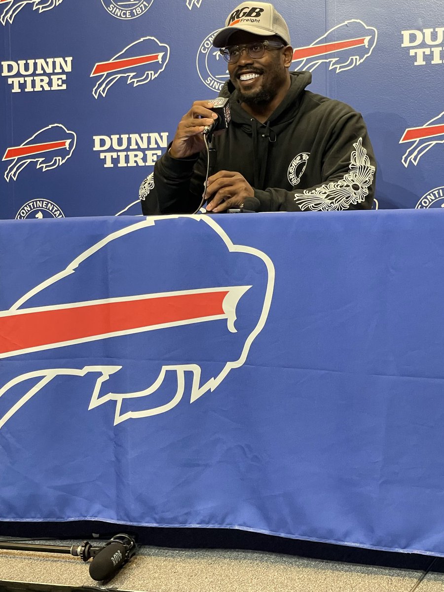 Von Miller comes in full smile. #Bills