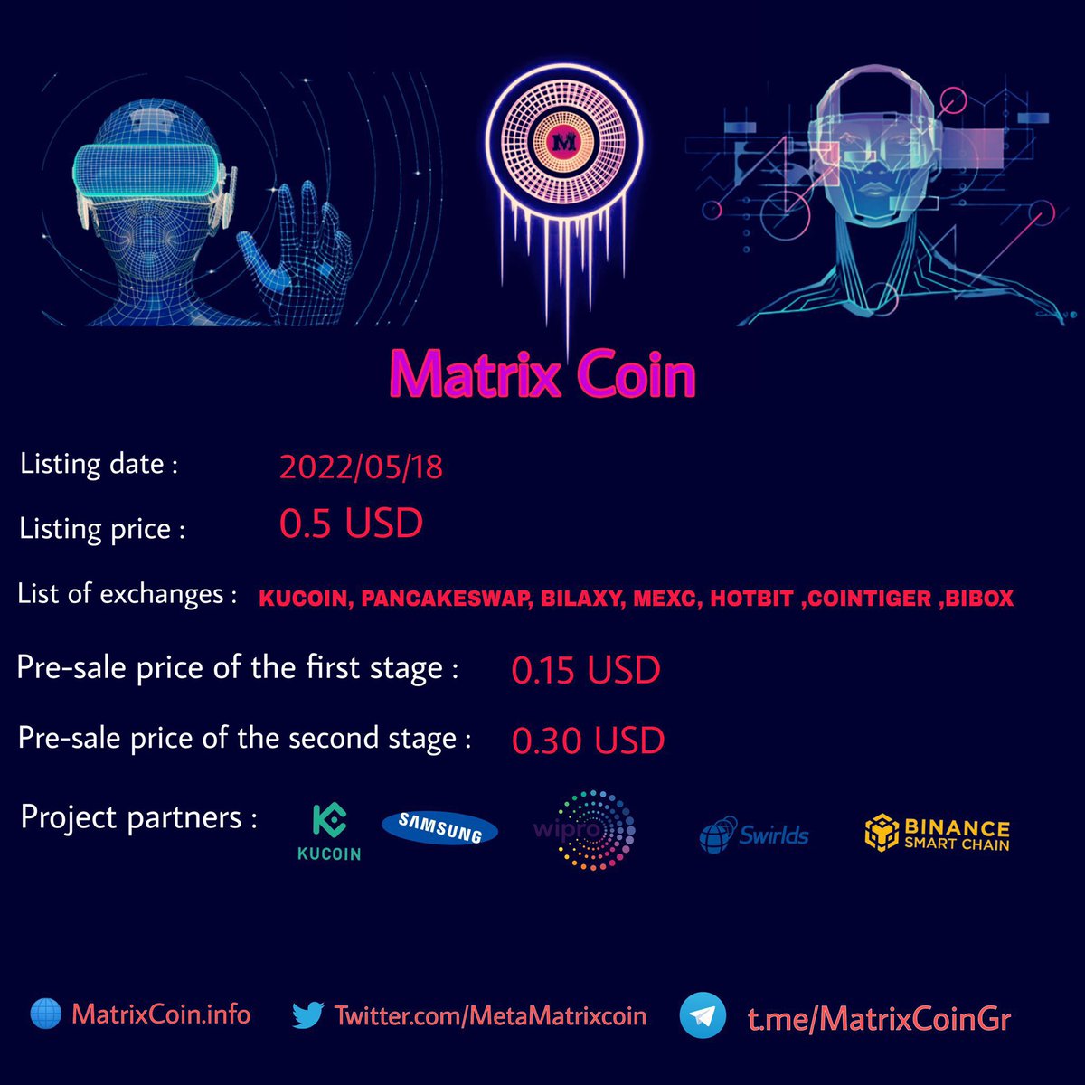 CryptoDruzy's tweet photo. You do not have to be upset to miss the opportunity to buy #sandbox! One of the biggest projects of #Metavars has announced its pre-sale,do not miss the opportunity and participate in it now.
🌐 Pre sale link: https://t.co/OWtDAlJ4r7
📌@MetaMatrixCoin
#MatrixCoin #NFT #BTC https://t.co/U3kwgoSKbW