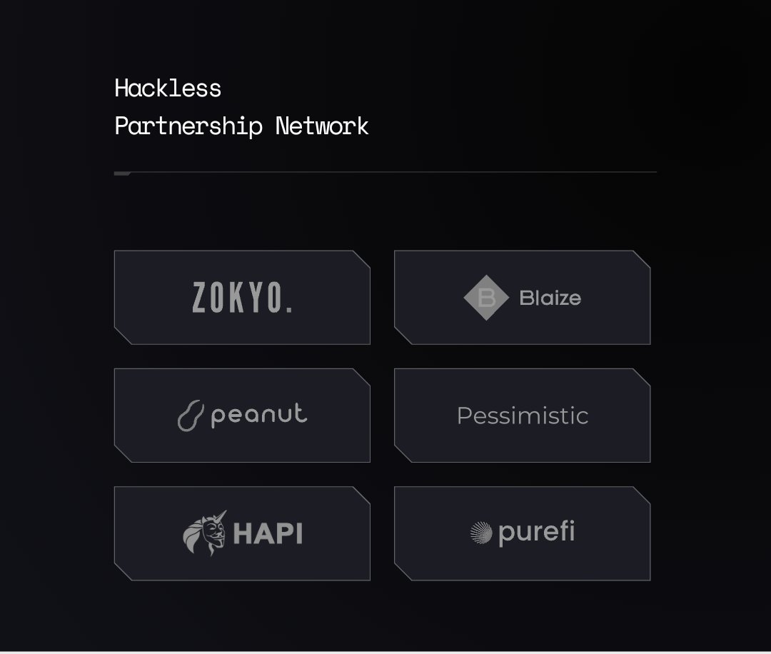 techryper's tweet image. #Hackless partnerleri arasında  
en tanıdık akıllı sözleşme güvenliği alanında #HAPI dikkat çekici..