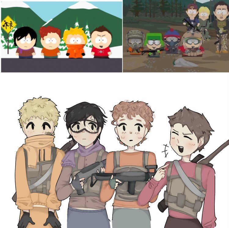 AgostoAllElite's tweet photo. Kids playing airsoft in the future!
#southpark #spnextgen #spstan #spkyle #spkenny #spcartman #spstendy #stendy #southparkfuture
Next Gen Main Four Ditys https://t.co/ZFQQsahbVH