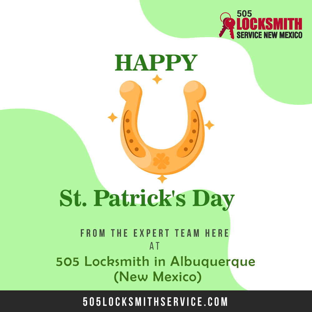 Locksmith505's tweet photo. Happy ST. Patrick's Day from everyone here at 505 Locksmith! https://t.co/GxLSj44AQ6 (505) 337-4710
.
.
#HappySTPatricksDay #STPatricksDay #Locksmith #AlbuquerqueLocksmith https://t.co/xbQZCwFs6f