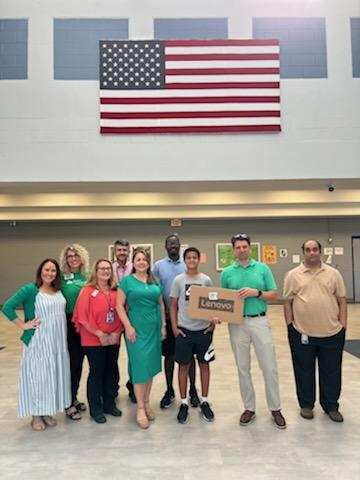 VarsityLakesMS's tweet photo. Congratulations to Max for winning a computer from Entech and Junior Achievement! https://t.co/DePOfrUh1K
