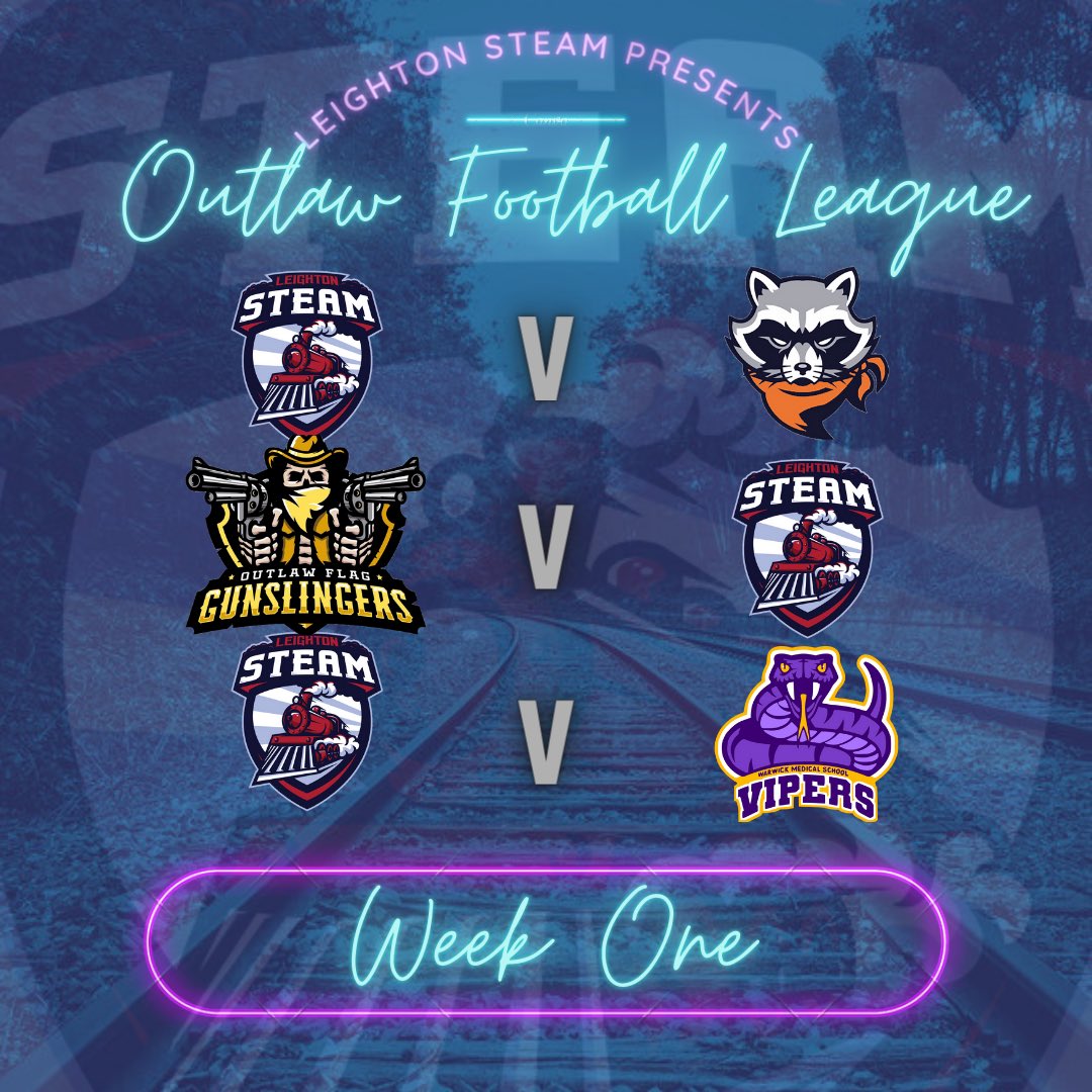 This is it, week one is upon us and it doesn’t get much tougher than this start! Rugby Racoons, Gunslingers and the Warwick Vipers all back to back! Who did we piss off? Obviously the scheduler! #TeamSteam #RunItBack #Natty