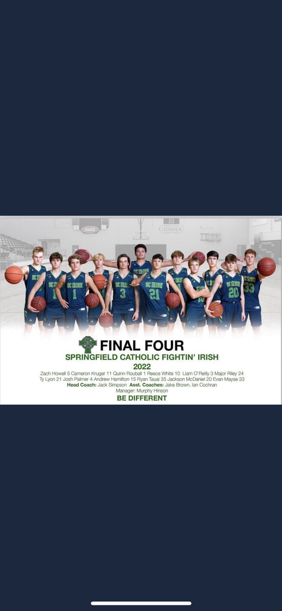 Come out and support these guys tomorrow night. It’s been an honor to coach this team. We get to run it back this weekend one last time-play tomorrow night at 8PM! Wear your green and GO IRISH!