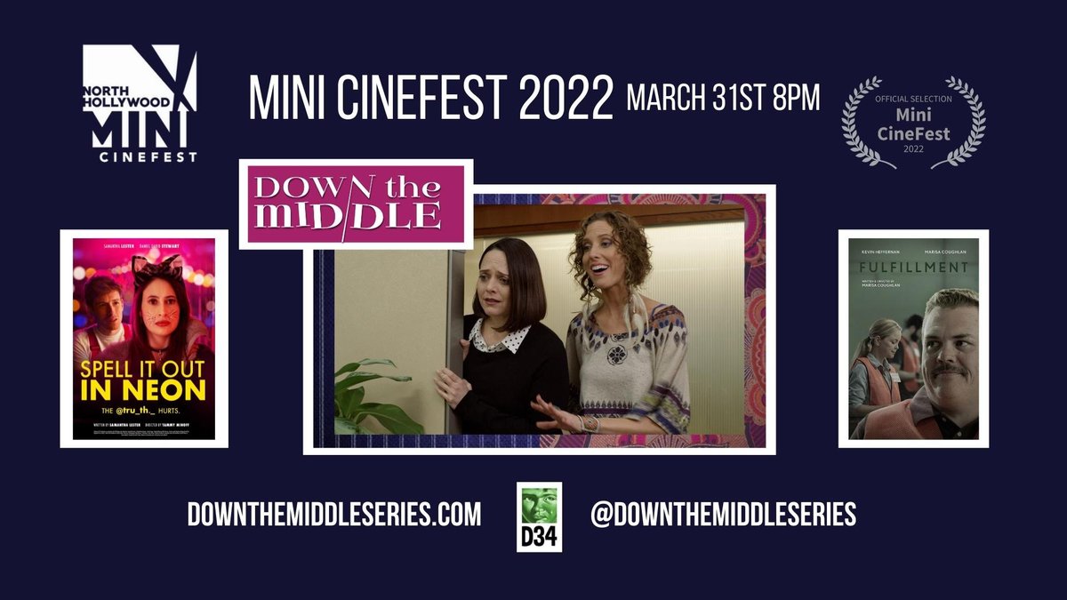 In TWO WEEKS you can join us for the LIVE viewing of Down The Middle at Mini-Cinefest Laemmle @noho7 March 31st! Join Team DTM including @Tom_Bergeron @MicheLeeBarton @SaysHeather @DanielMontgomry @leeleepitts @drama34prod and other fabulous humans! Tix: https://t.co/c5MpIl8YiH https://t.co/cgpbzmlu7c