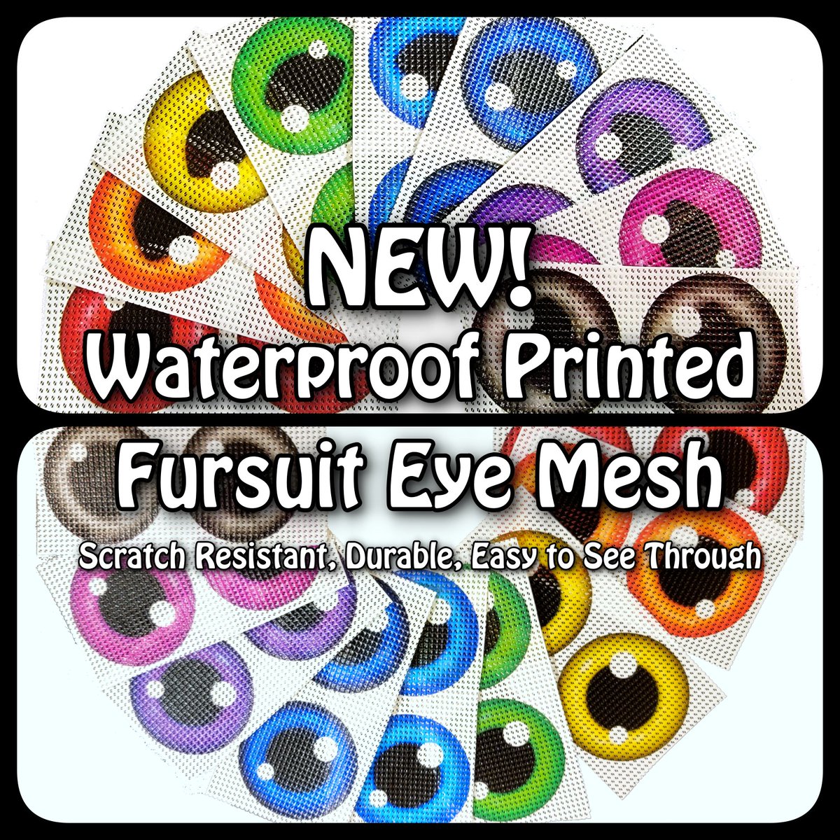 FursuitSupplies.com (@fursuitsupplies) on Twitter photo Take a look at what's new!đź‘€Waterproof printed fursuit eye mesh in 9 colors w/ more coming soon. They're durable and scratch-resistant, & pair perfectly with our laser-cut eye blanks. $4.99/pair + ship!
Round pupils: fursuitsupplies.com/round-pupil-wa…
Slitted pupils: fursuitsupplies.com/slitted-pupil-… Take a look at what's new!👀Waterproof printed fursuit eye mesh in 9 colors w/ more coming soon. They're durable and scratch-resistant, & pair perfectly with our laser-cut eye blanks. $4.99/pair + ship!
Round pupils: fursuitsupplies.com/round-pupil-wa…
Slitted pupils: fursuitsupplies.com/slitted-pupil-…