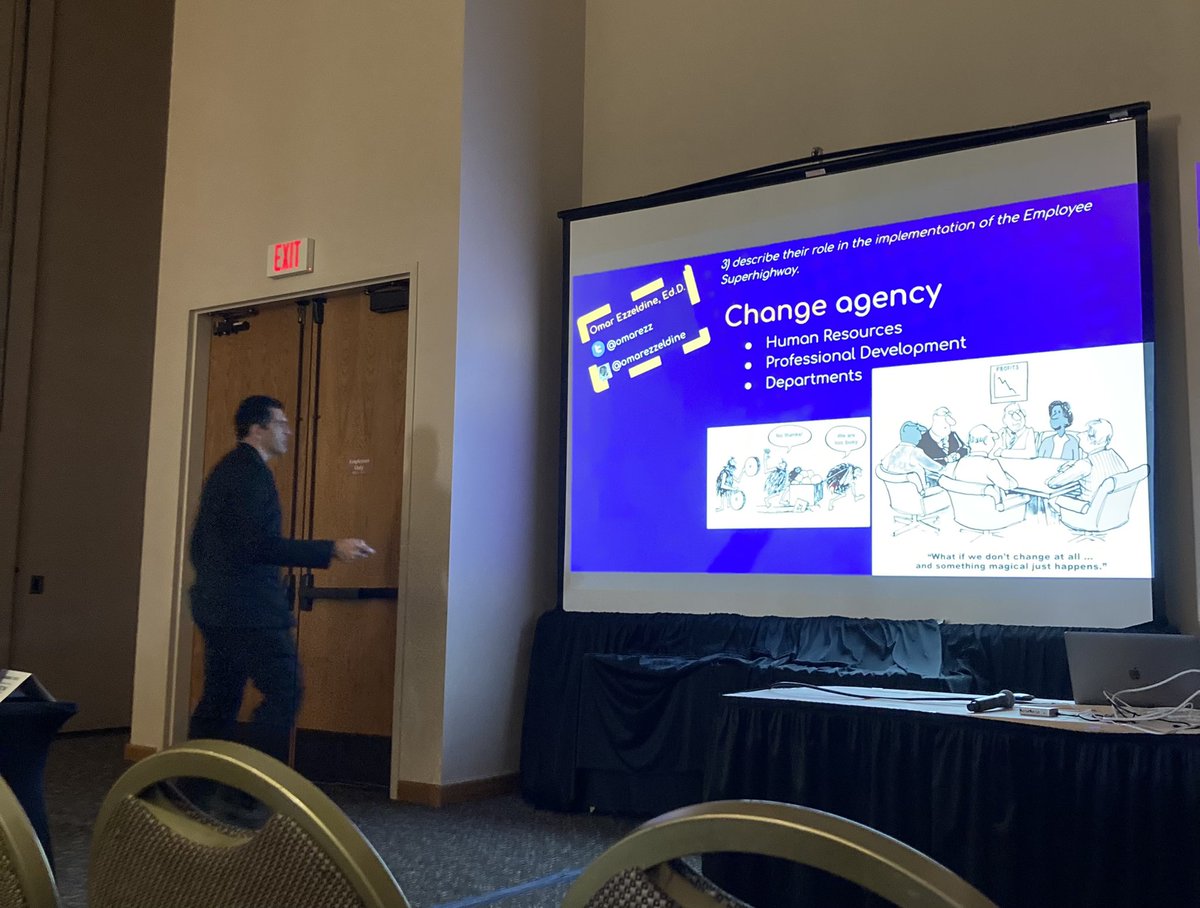 Hopped on the employee superhighway w/<a href="/omarezz/">Omar Ezzeldine, Ed.D.</a> #WeAreCUE #SpringCUE