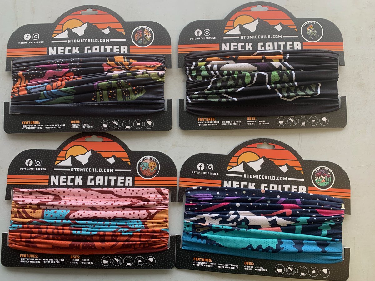 JWPicker's tweet photo. Had fun helping @AtomicChild make some retail packaging for these gaiters! Went through 3-4 cardboard prototypes before we landed on this. Fun break from apparel and accessories! #PICK3R https://t.co/G2YJZRj6Wq